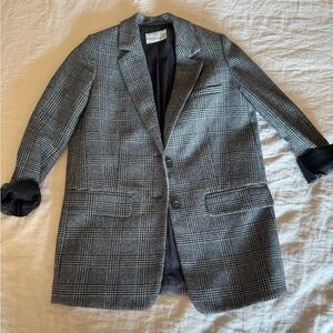 Everlane Oversized Wool Blazer in Plaid